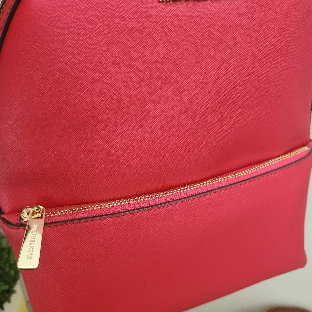 Michael Kors NWT Sheila Medium Bright Red Backpack